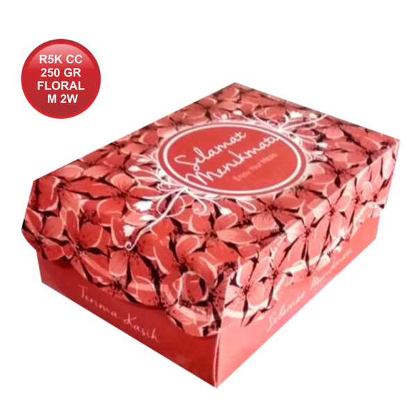 R5K CETAK COATED 250 FLORAL MERAH 2W